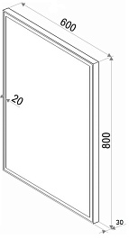 Бриклаер Зеркало Лофт 60 с часами – фотография-11